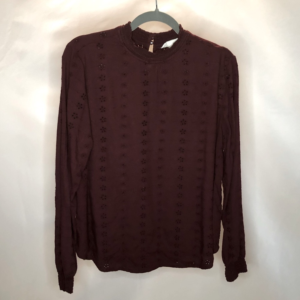 H&M Embroidery Long Sleeve Blouse